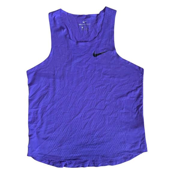 Nike Aeroswift Running Singlet Lightweight Mesh Tank Top Purple Men's Size Large - Picture 1 of 3
